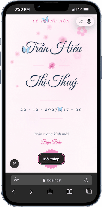 Thiệp online mẫu cưới hỏi cao cấp